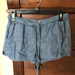 J. Crew Chambray Denim Drawstring Shorts XS